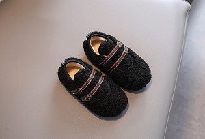 Chaussures d'hiver pour filles en coton doublées de polaire, sandales et pantoufles chaudes unisexes à pois pour enfants, chaussures épaisses et chaudes pour bébés - Product Image 3