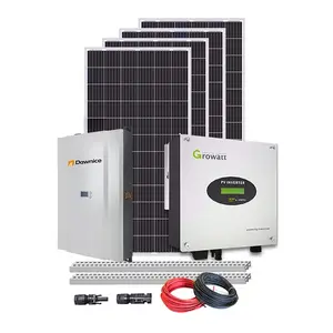 Sistem Panel fotovoltaik 10KW Panel surya fotovoltaik dan Generator stasiun daya baterai Lithium 5000w 6000w