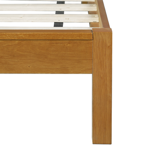 Cadre de lit plateforme en teck, taille Queen et King, avec tête de lit, lit moderne et confortable, écologique, convertible, couleur naturelle - Product Image 5