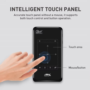 <span class=keywords><strong>Mini</strong></span> Proyector 3D DLP 2026 MAX P09 <span class=keywords><strong>II</strong></span>, Inteligente, Android, WIFI, Airplay, Portátil, con Batería Integrada, Ideal para Viajes y Regalos - Product Image 4