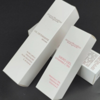 Boîtes d'emballage élégantes personnalisées pour salons de beauté, boîtes pliables en papier estampé à chaud rouge vin et or, échantillons gratuits.