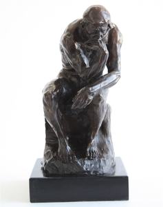 공장 도매 작은 크기 유명한 유럽 구리 동상 3D 저렴한 웨스턴 황동 로딘 청동 사상가 조각 판매 - Product Image 2