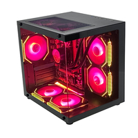 PCOOLING Venta caliente Micro Atx Computer Case & Tower para gabinete de juegos de PC de escritorio con vidrio templado