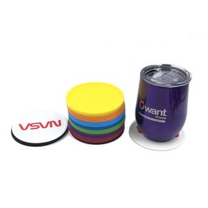 Sous-verre promotionnel en silicone imperméable de 10 cm pour voiture, idéal pour les hôtels - Product Image 2