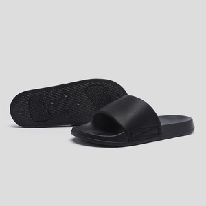 Pantoufles noires à sangle unique pour hommes et femmes, semelle épaisse, antidérapantes, tongs d'été légères et confortables pour usage domestique - Product Image 2