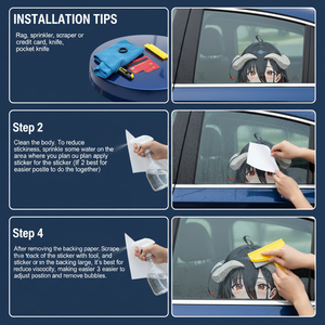 Autocollant de voiture Albedo Peeking, autocollant imperméable sur le thème de l'anime <span class=keywords><strong>Overlord</strong></span>, <span class=keywords><strong>personnage</strong></span> de fille démon mignonne pour la décoration de voiture, camion, SUV, fenêtre, pare-chocs - Product Image 5