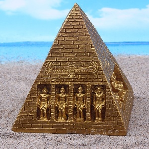 La <span class=keywords><strong>Pirámide</strong></span> Dorada de la arquitectura egipcia ESB17 resina modelo hogar colección conmemorativa - Product Image 2