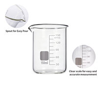 Bécher gradué en verre borosilicate transparent résistant à la chaleur, à paroi épaisse, avec bec verseur, de 5 à 10000 ml, pour laboratoire chimique, CS Labglass
