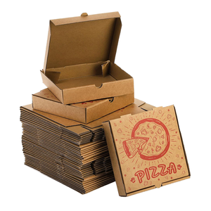 Caja de Pizza Corrugada Impresa Personalizada, Embalaje de Papel Kraft de Grado Alimenticio, Caja Ecológica para Llevar o Entregar con Diseño de Logotipo - Product Image 1