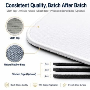 Tapis de souris personnalisé chauffant à thème Anime, faible MOQ, impression en gros, dessus en tissu, base en caoutchouc antidérapante, OEM, vente en gros, prêt pour les États-Unis - Product Image 3