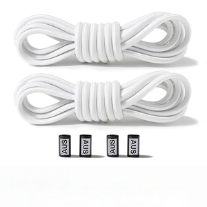 Lacets élastiques sans nœuds avec verrou en métal pour baskets, lacets plats épais pour enfants et adultes, vente en gros - Product Image 2