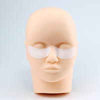Têtes de mannequin réalistes blanches plates pour la pratique des cils, support de chapeau DIY, présentoir de perruque, poupée avec support réaliste pour l'entraînement aux cils