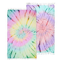 Serviette Peshtemal tissée Tie Dye, teinte à la main, résistante au sable, 100% coton turc, séchage rapide, écologique, antimicrobienne