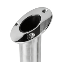 Nouveaux accessoires pour yacht, porte-canne à pêche en acier inoxydable 316 poli miroir, montage encastré, 15, 30, 90 degrés avec trou de drainage