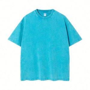Design Custom 260GSM Heavyweight Cotton Oversized Vintage T-<b>Shirts</b> for Men Acid Washed Streetwear Distressed Blank Tees - Product Image 3