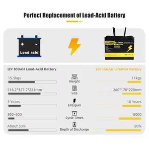 Batterie LiFePO4 haute capacité 12V 300Ah, batterie au lithium pour camping-car, marine, hors réseau, stock US EU AU JP CA - Product Image 3