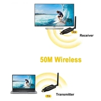 5G 50M inalámbrico para transmisor y receptor HDMI Divisores y convertidores de video compatibles con audio para monitor de proyector de TV portátil
