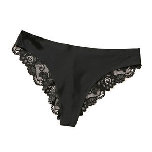 سروال داخلي نسائي من الدانتيل رائج البيع، ملابس داخلية برازيلية من الحرير الصناعي مع بطانة قطنية، توريد مباشر من الشركة المصنعة في الصين - Product Image 5