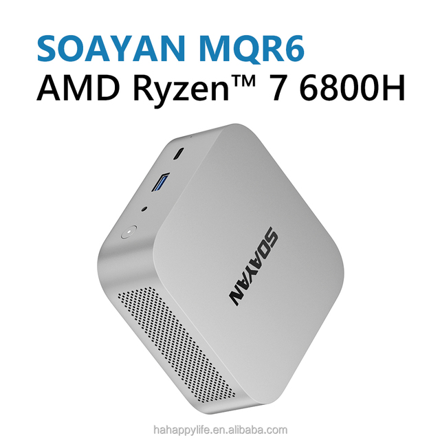 New Gaming Mini PC AMD Ryzen 7 6800H 12GB DDR5 6400MHz 1TB M.2 NVMe PCIe3.0 SSD 16MB L3 Smart Cache Triple 4K Display WiFi6
