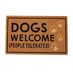 Tapis de porte personnalisés avec empreintes de pattes d'animaux, en fibre de coco, design pour chien - Product Image 1
