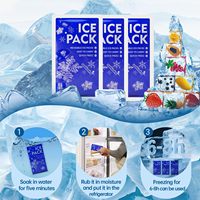 Pack de glace sèche en gel pour glacière alimentaire jetable en plastique personnalisable avec logo, feuille de congélation avec logo pour boîte à lunch