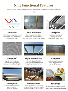 Pérgola Bioclimática de Aluminio de Alta Gama <span class=keywords><strong>con</strong></span> Pantalla Enrollable, Gazebo Impermeable <span class=keywords><strong>con</strong></span> Protección UV, Recubrimiento Ecológico en Polvo para Jardín - Product Image 4