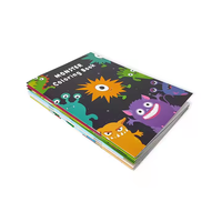 Ensemble de livres d'histoires personnalisés écologiques avec graffitis et gribouillis, livre d'images en carton pour enfants, livre de coloriage pour bébé, livre de peinture imprimé