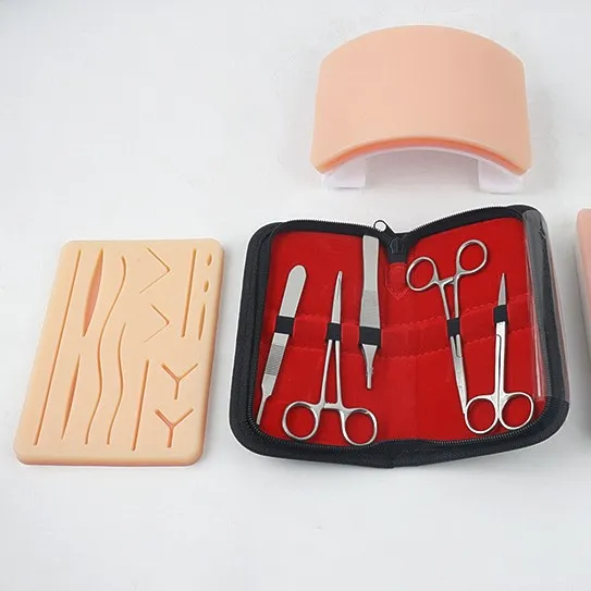 Surgical customized complete suture practice training kit for medical students with suture practice skin