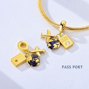 MULA 925 Sterling Silver Original Charms Bead Pendant Golden Butterfly Balloon Dog DIY Jewelry Gift Fit Bracelet & Bangle - Product Image 5