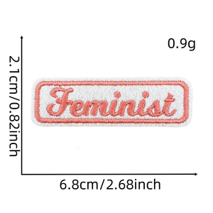 Juego de parches bordados de hierro <span class=keywords><strong>feminista</strong></span> Girl Power Quote Applique Badge para chaqueta, bolso, sombrero, decoración DIY - Product Image 5