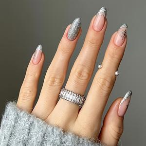 <span class=keywords><strong>Ongles</strong></span> press-on de Noël avec ruban adhésif en gelée, sans dommage pour les <span class=keywords><strong>ongles</strong></span>, retrait facile, motifs de Noël, vente en gros - Product Image 3