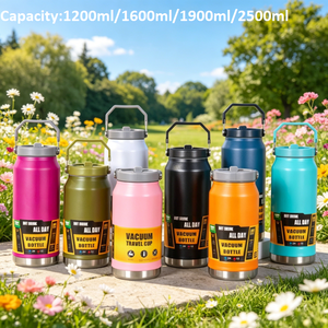 Vacuum <b>Insulated</b> Stainless Steel Water Bottle 2500ml With Handle For Camping Travel - Product Image 2
