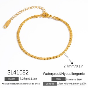 Pulsera de Cadena de Acero Inoxidable de Lujo con Baño de Oro Real de 18K de Alta Gama y Diseño Exclusivo - Product Image 6