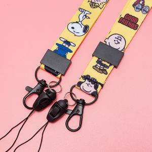 Custom Cartoon Adjustable Polyester Lanyard with Hook Heat Transfer Printed Crossbody Strap Phone Strap - Product Image 3