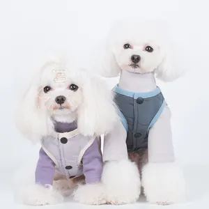 Leichte kleine Hunde mantel weste aus geste ppter Baumwolle mit D-förmiger Schnalle