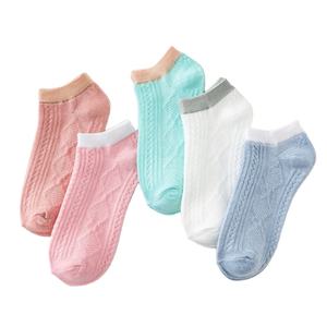Calcetines invisibles de doble aguja para mujer, medias finas de <span class=keywords><strong>boca</strong></span> baja, Color puro, a juego, venta directa de fábrica - Product Image 1