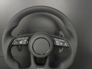 พวงมาลัยสปอร์ตหนังแบบมีรูสำหรับ A4รถ Audi A3 A5 A7 Q3 Q5 Q7 rs tt พร้อมตัวเปลี่ยนเกียร์แบบพาย - Product Image 3