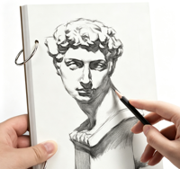 Carnet de croquis à anneaux détachables en acier, carnet de dessin épais vierge A4/A5, carnet de peinture spécial à feuilles mobiles pour étudiants en art