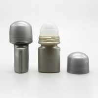 Flacon roll-on rond en plastique PP de 50 ml avec bouchon à vis, logo personnalisé pour les huiles essentielles, emballage cosmétique