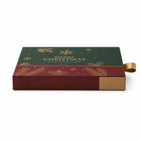 Boîte cadeau personnalisée avec logo, matériaux recyclés, estampage à chaud doré, boîte rigide coulissante pour emballage de cadeaux d'entreprise