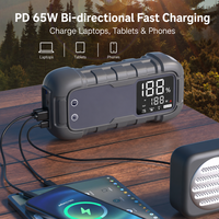 Démarreur de Voiture Portable d'Urgence 12V, Batterie de Secours Robuste 24000mAh avec Charge Rapide PD 65W et Crête de 4000A, Outil de Sauvetage Automobile