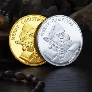 批发复古圣诞硬币金条圣诞老人硬币防银平安夜纪念品硬币套装 - Product Image 6