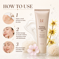Gel Exfoliant Purifiant Doux et Blanchissant à Formule Naturelle Bio à Base de Plantes pour Éliminer les Cellules Mortes et la Saleté des Pores (Marque Privée)
