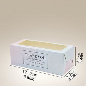 Tùy chỉnh chất lượng cao Phân hủy cử<span class=keywords><strong>a</strong></span> sổ bánh bao bì giấy Swiss CuộN hộp bánh - Product Image 5