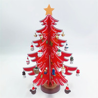 Décorations de Noël en bois miniatures, trois pièces, nouveau style, directement de l'usine, vente en gros, décorations de fêtes, artisanales, mécaniques, dessin animé