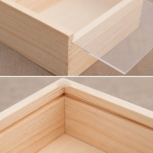 Scatola in Legno Vuota di Lusso Personalizzabile con Logo, Grande, Non Finita, con Coperchio Scorrevole in <span class=keywords><strong>Vetro</strong></span> e Parte Superiore <span class=keywords><strong>Trasparente</strong></span> in Acrilico - Product Image 4