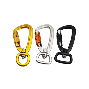 Heavy Duty 360 Degree Swivel Rotating Self Auto Locking Carabiner Outdoor Camping Hiking Hanging Keychain Hammock Hook