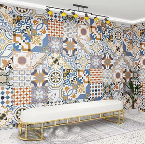 Decorazione marocchino carta da parati stile etnico Hotel camera da letto soggiorno sfondo stile bohémien modello di piastrelle 3d carta da parati murale - Product Image 3