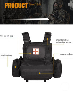 600d Oxford Groene <span class=keywords><strong>Molle</strong></span> Plaat Drager Tactische Vest Bewakers Snel Los Gesp Persoonlijke Verdedigingsuitrusting Veiligheid - Product Image 3