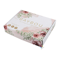 Papier de boîte cadeau rigide plat holographique pliable magnétique cosmétique en soie personnalisé